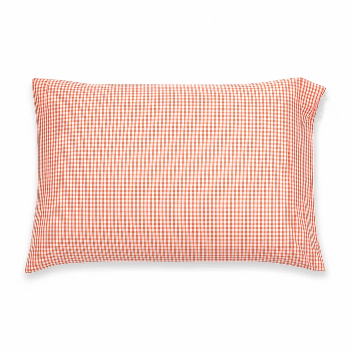 Kussensloop biologisch katoen wit oranje gingham