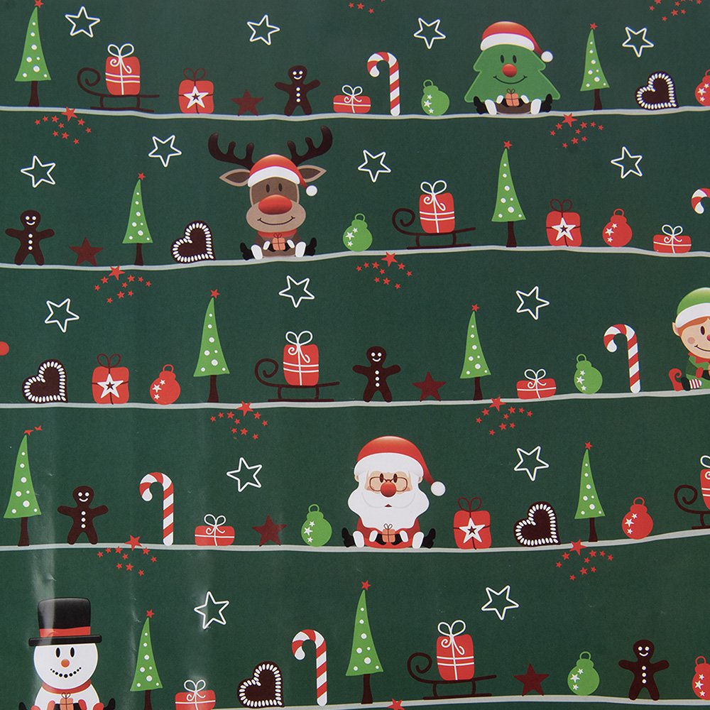 Wrapping Paper 3 Rolls 50x75 cm Green Paper