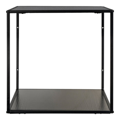 Wandplank 36x36x36 cm staal zwart