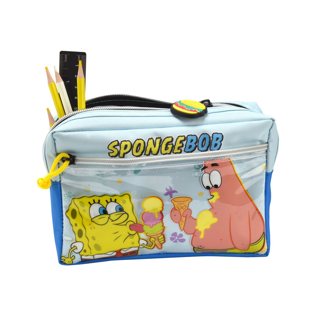 Spongebob Squarepants pencil case, pencil case in the design of Spongebob and Patrick, official merch