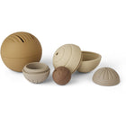 Siliconen ballen set 4 stuks bruin mix