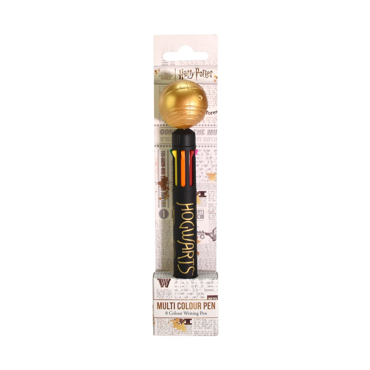 Harry Potter ballpoint pen, multicolor ballpoint pen with golden snitch