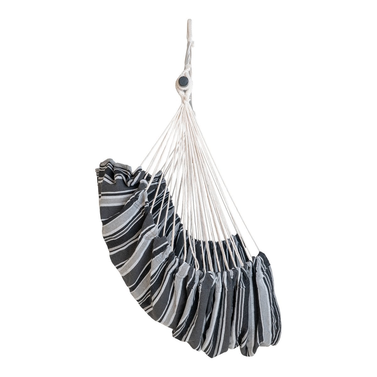 Lamia hangstoel - grijs/zwart, 85% katoen 15% polyester, lariks