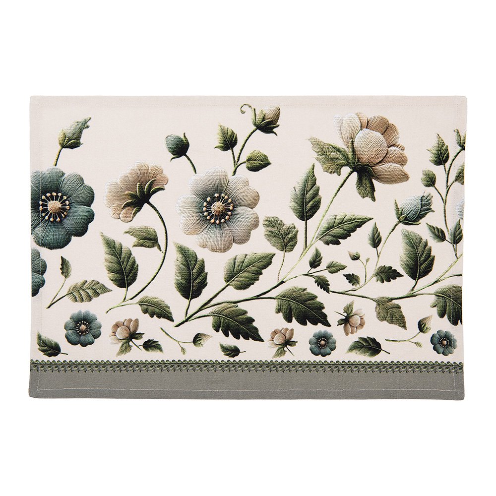 Placemats Set van 6 48x33 cm Beige Katoen
