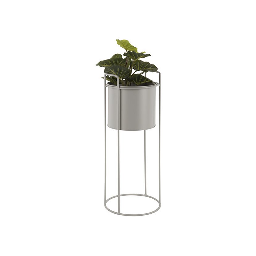 Plantenpotten set ijzer grijs 3 stuks