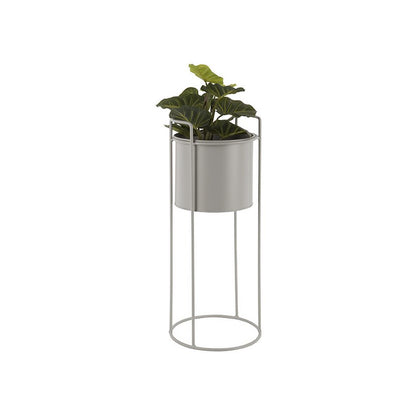 Plantenpotten set ijzer grijs 3 stuks