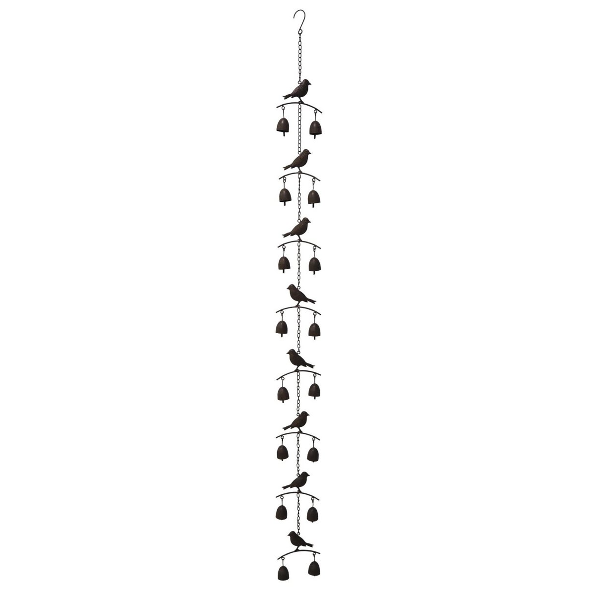 Regenketting 178 cm brons vogel bel