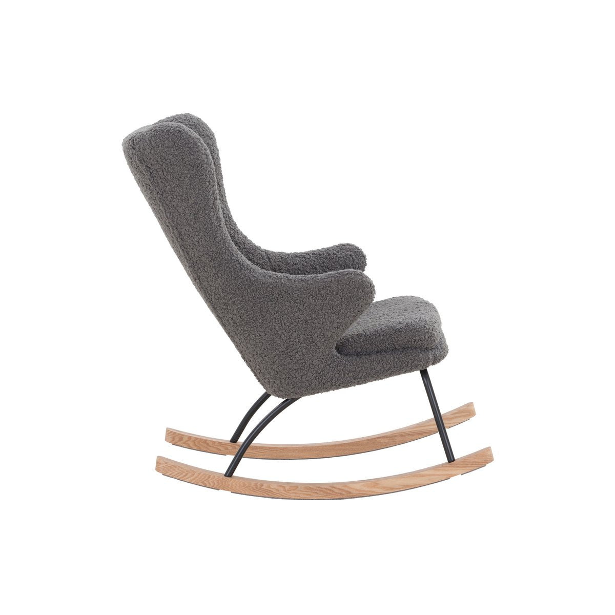 Schommelstoel teddybont grijs 66x104x106 cm