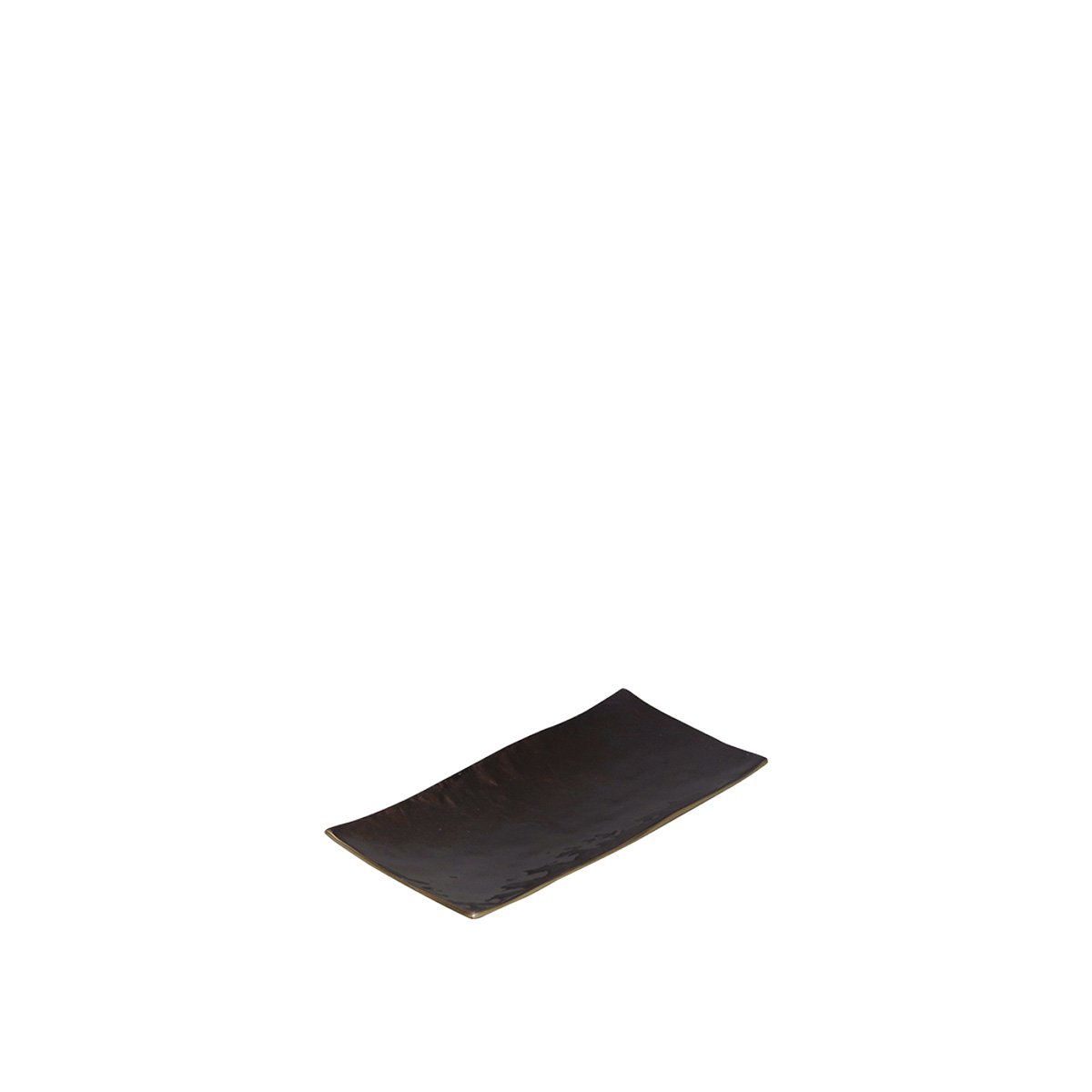 Decoratieve snit 32x16x3 cm aluminium bruin