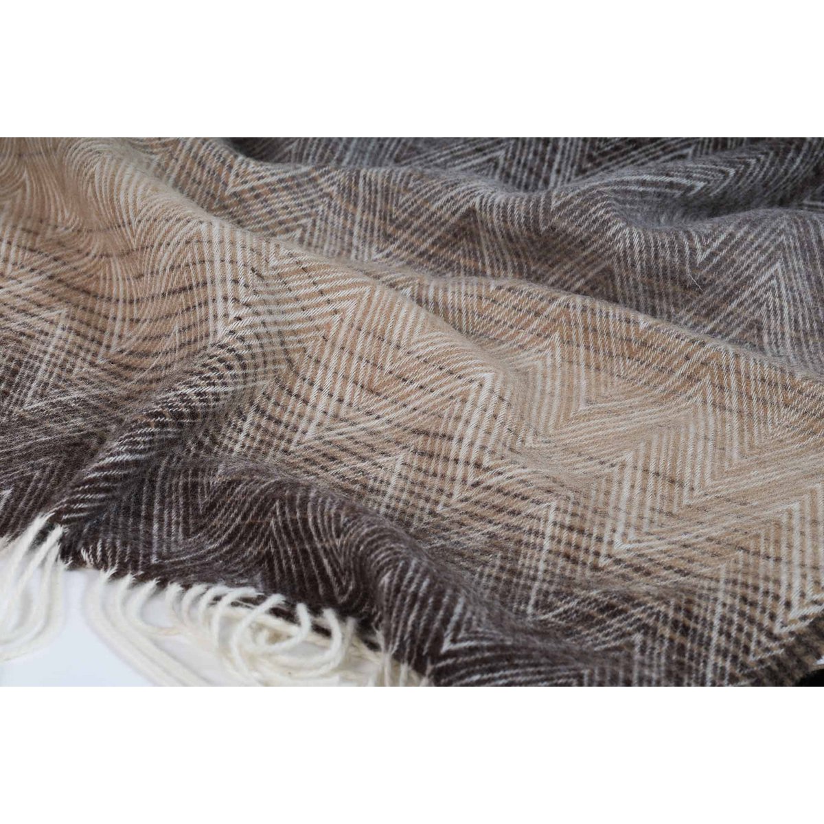 Wollen deken 140x200 cm veelkleurig bruin