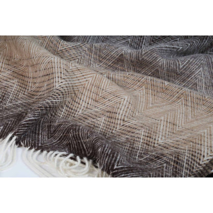 Wollen deken 140x200 cm veelkleurig bruin