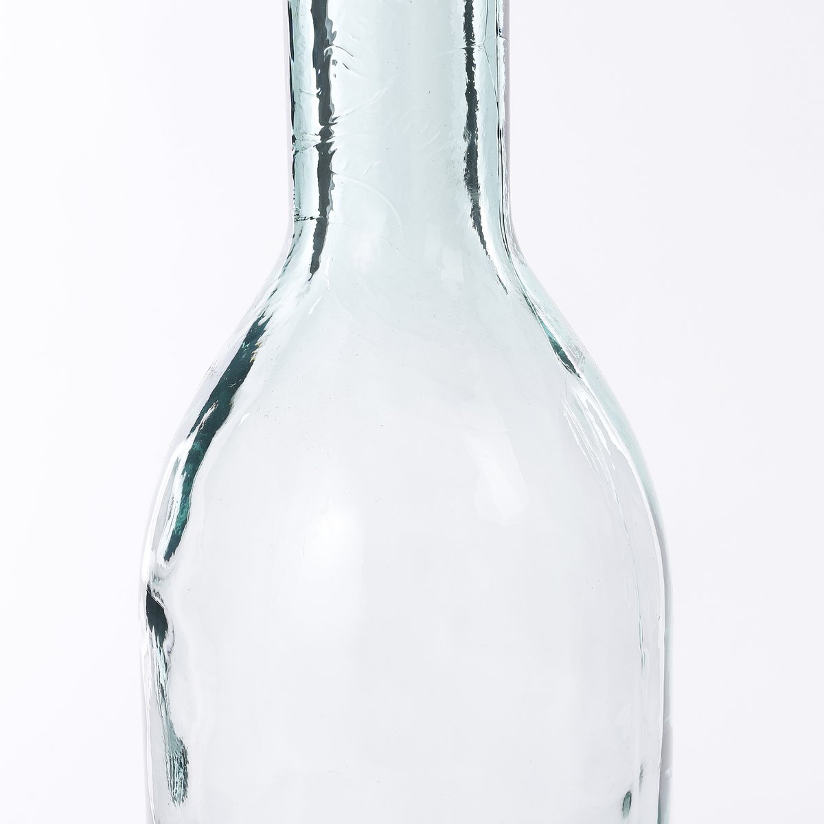 Fles vaas 100 cm gerecycled glas transparant