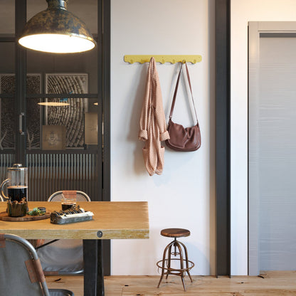 Gorillz Rounded Seven Wandkapstok Met Zeven Haken Geel