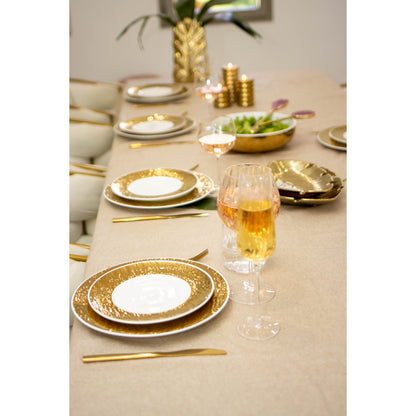 Dessertbord 22 cm wit goud porselein