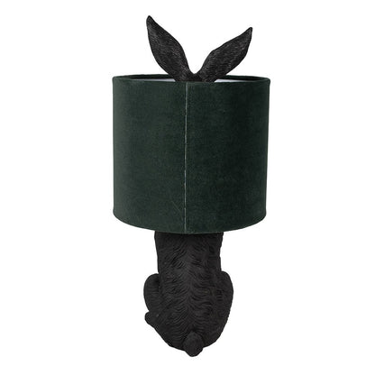 Tafellamp Konijn Ø 20x43 cm Zwart Groen Kunststof