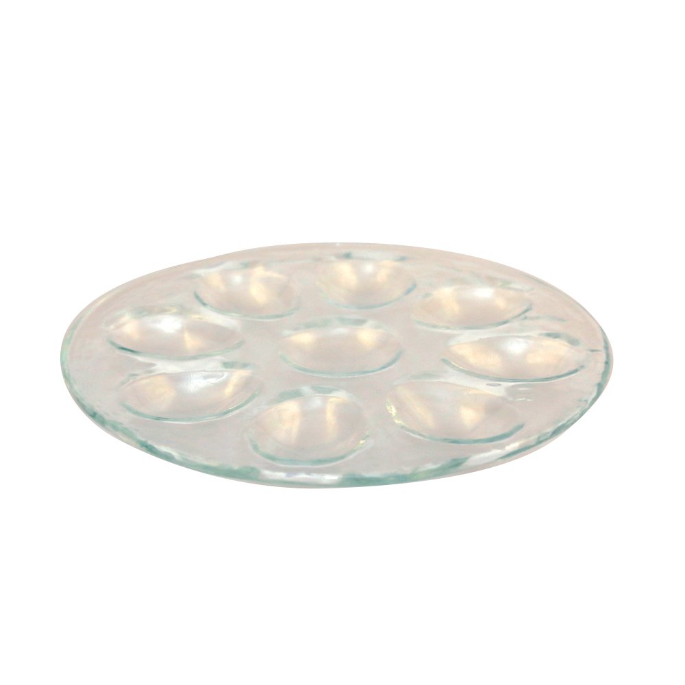Glazen eierhouder 22,5x22,5x2 cm transparant
