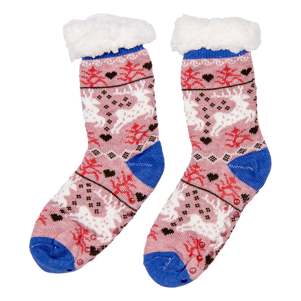 Kerstsokken set van 12 one size meerkleurig synthetisch