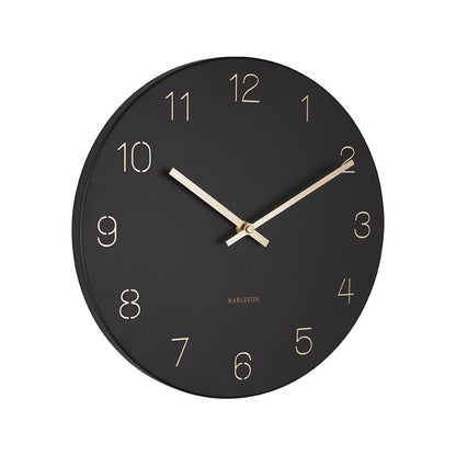 Wandklok Karlsson Charm 20 cm goud