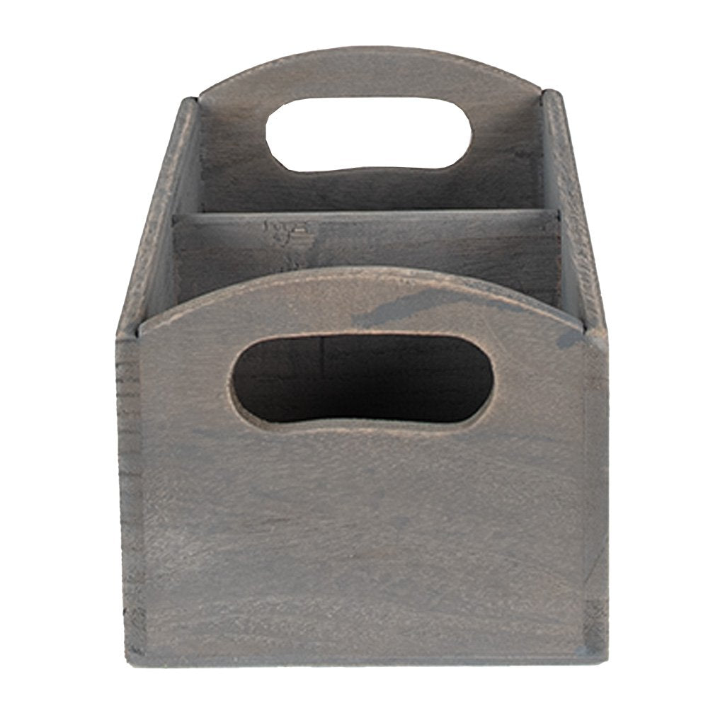 Brievenhouder 30x15x13 cm grijs hout