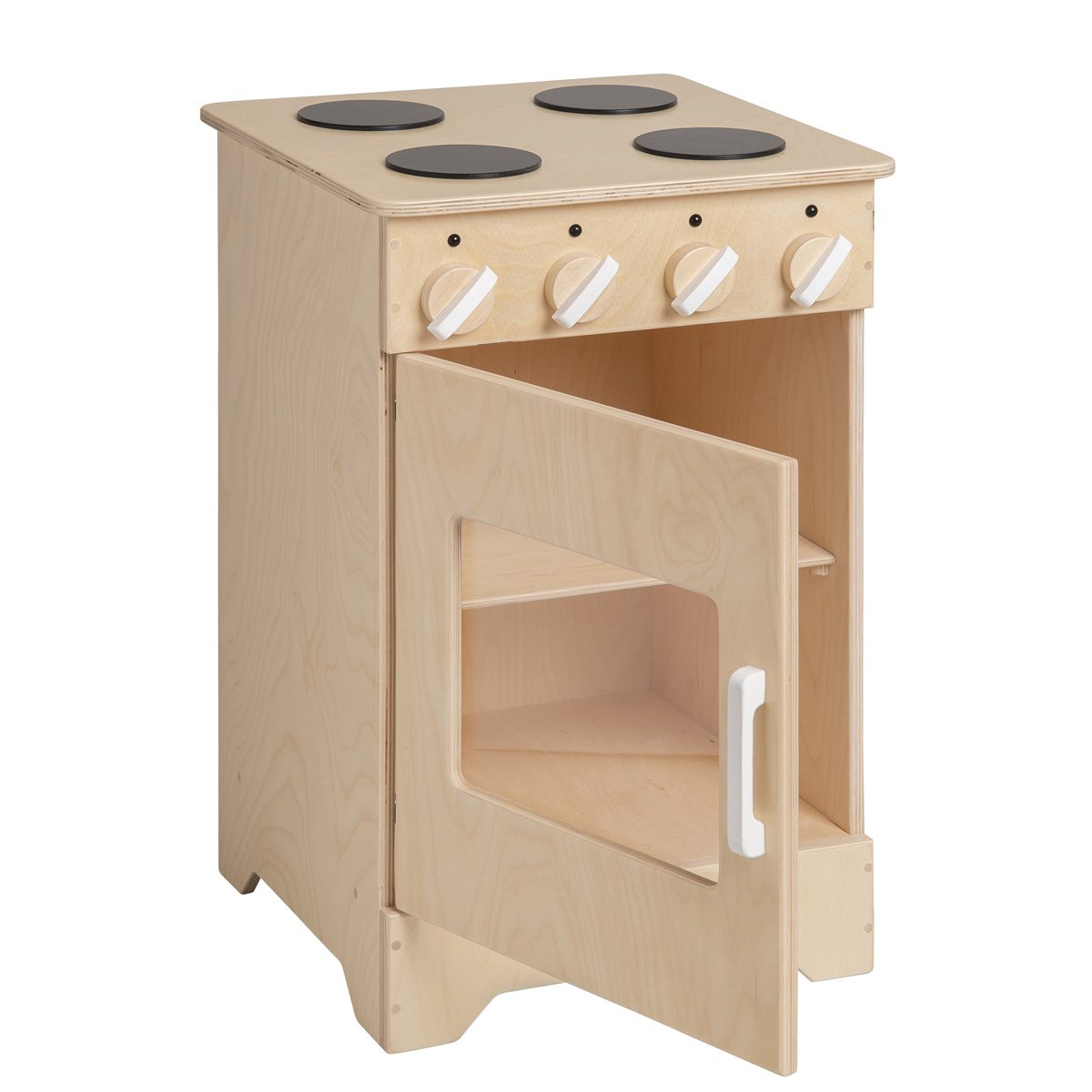 Van Dijk Toys Houten Keukentje Fornuis Naturel Wit