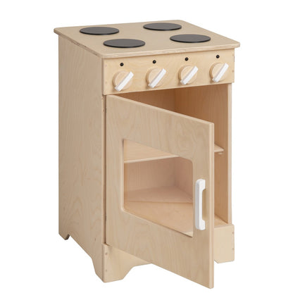 Van Dijk Toys Houten Keukentje Fornuis Naturel Wit
