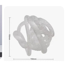 Middelgrote Geknoopte Glazen Sculptuur met Nautisch Touw