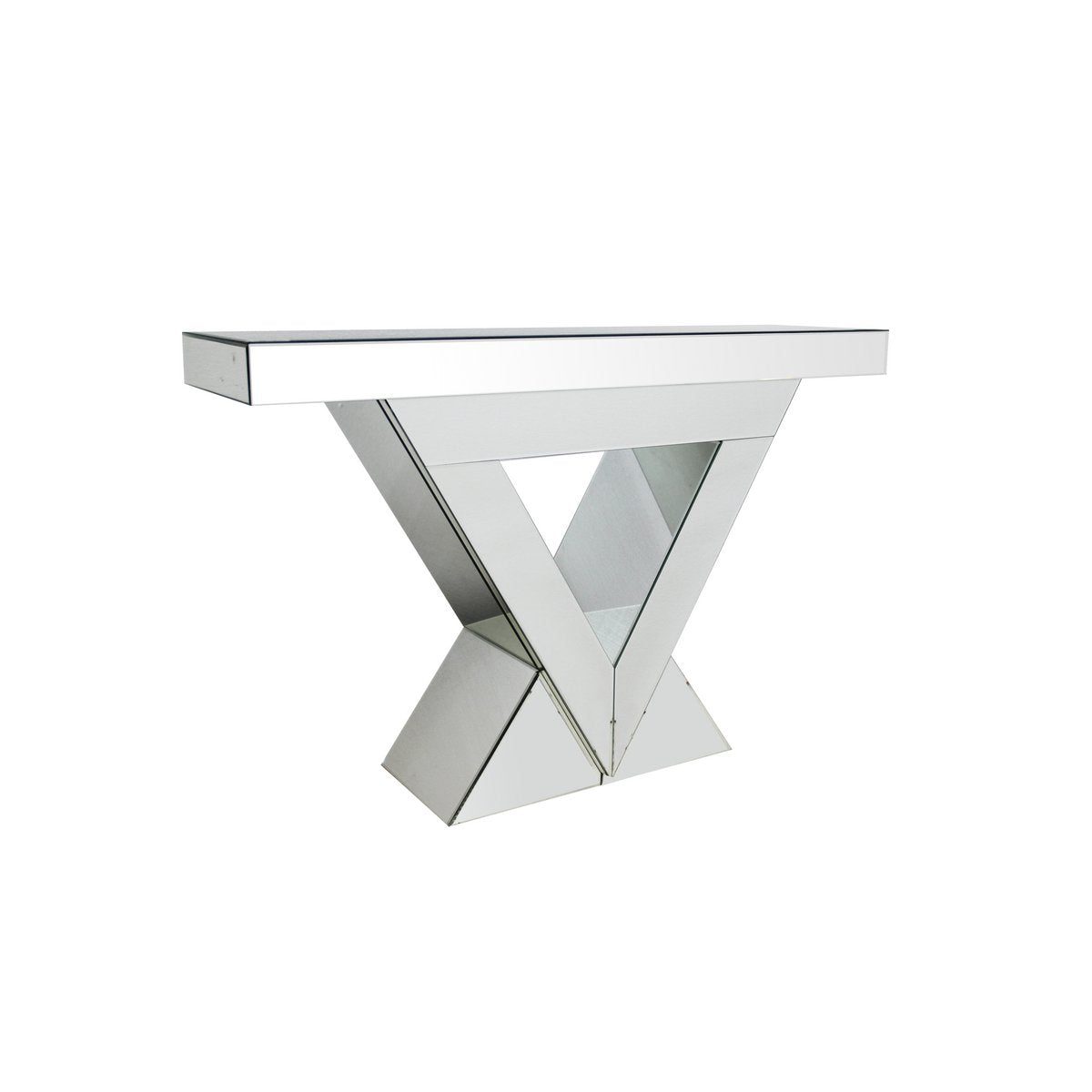 MDF console table with mirrored glass
