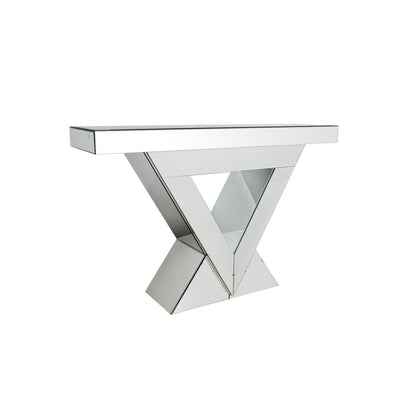 MDF console table with mirrored glass