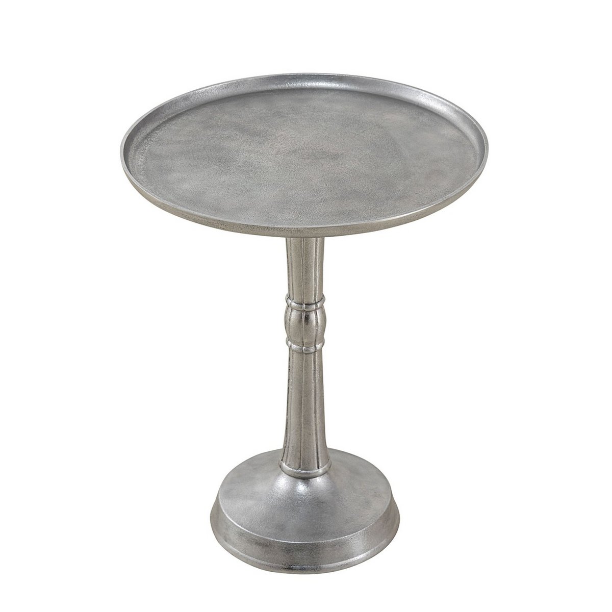 Bijzettafel Metaal Rond Aluminium Met Middenvoet Goud 44x53