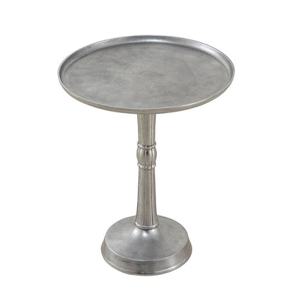 Bijzettafel Metaal Rond Aluminium Met Middenvoet Goud 44x53