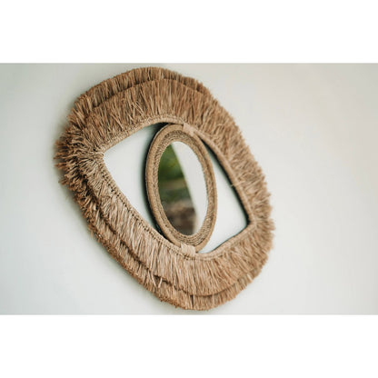 Oogspiegel raffia M naturel