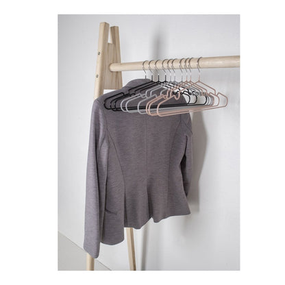 Massa Hangers set van 10 grijs metaal 41x4x18 cm