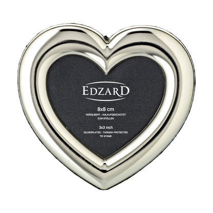 Fotolijst hart 8x8 cm staal zilver