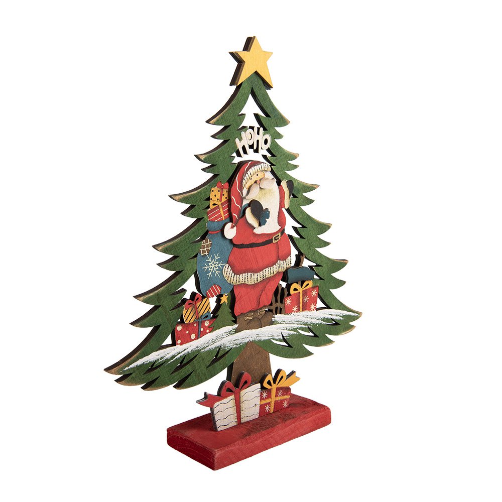 Christmas Decoration Figurine Christmas Tree 25x6x30 cm Green Wood