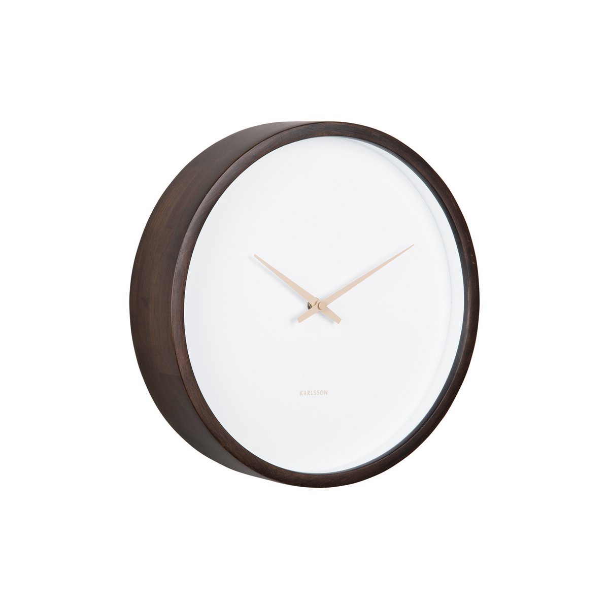 Wandklok 33 cm hout bruin