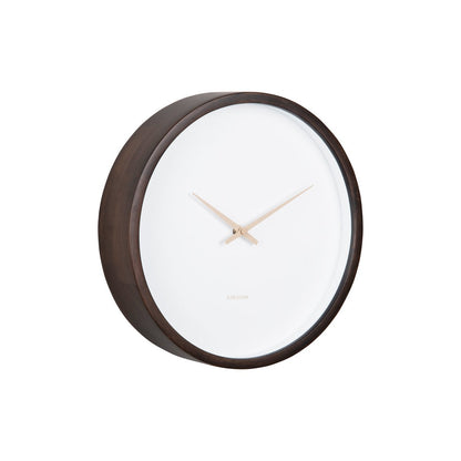 Wandklok 33 cm hout bruin