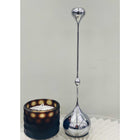 Tender Candle Holder M With High-Gloss Nickel Sculptural Design