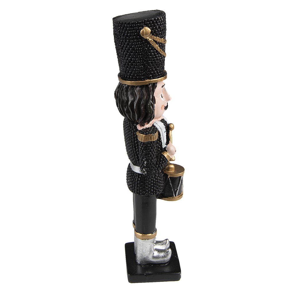 Notenkraker beeld 16 cm zwart kunststof