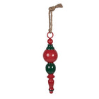 Kersthanger Ø 8x33 cm rood groen metaal