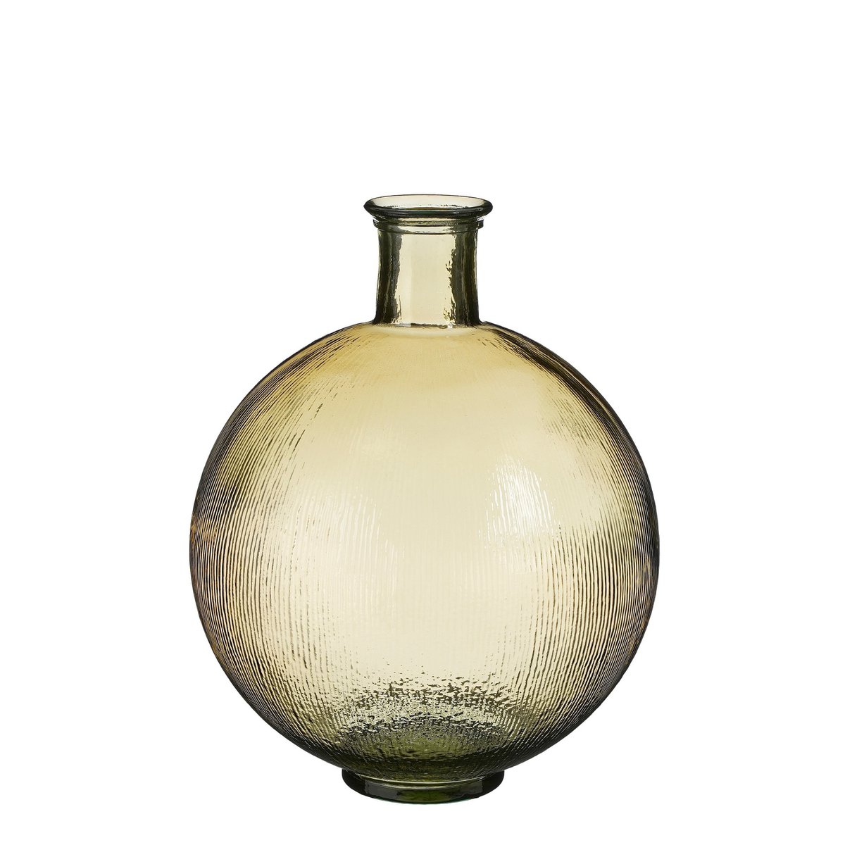 Vaas gerecycled glas lichtbruin H42 x Ø34 cm