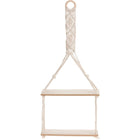Hanging Shelf with Rope Decoration - 2 Shelves