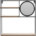 Wall Shelf With Mirror - 3 Shelves