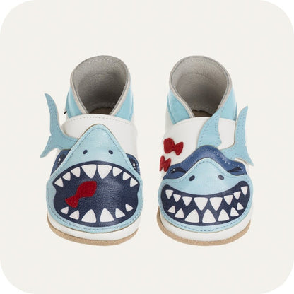 Babyslofjes leer Shark Tease 0-4 jaar
