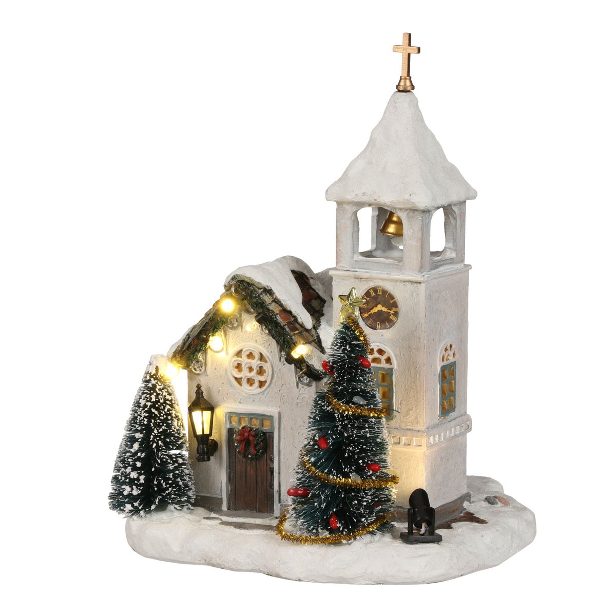 LuVille Kerstdorp Zweedse Kerk Kyrka L14xB15xH20cm Charmant