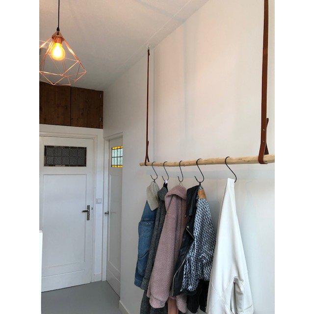 Lederen kapstok hangers