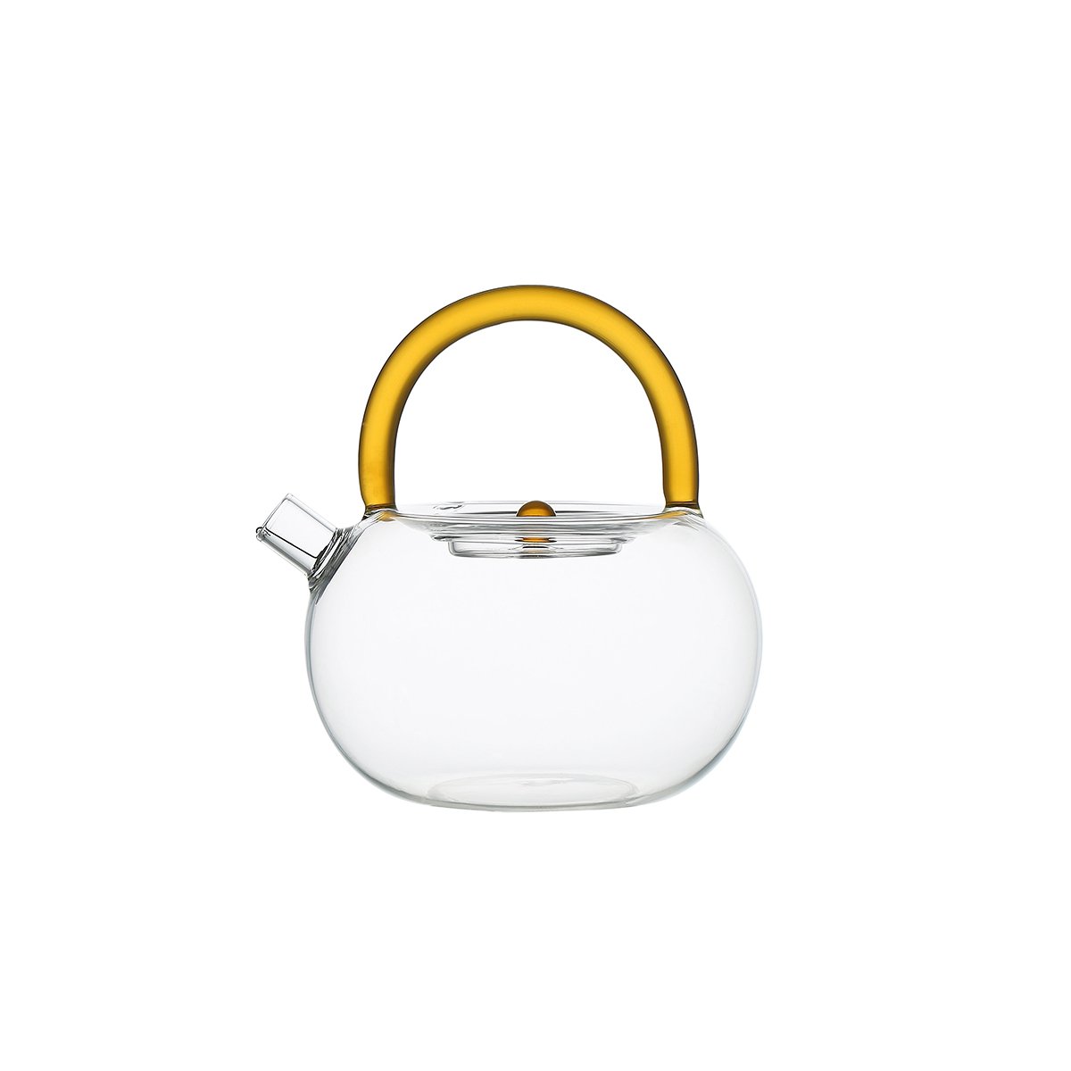Glazen theepot 800 ml geel