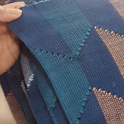 Toilettas blauw dhaka katoen handgemaakt