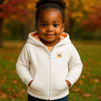 Sweatshirt biologisch katoen wit oranje