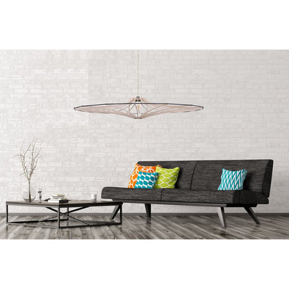 Hanglamp 124 cm zwart MDF