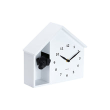 Wandklok 25 cm wit hond